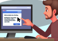 A user unknowingly clicking on a scam link fr