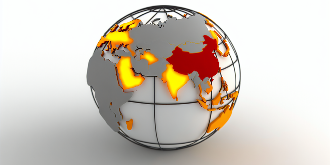 Image of a globe emphasizing the regions where the online giveaway is illegal