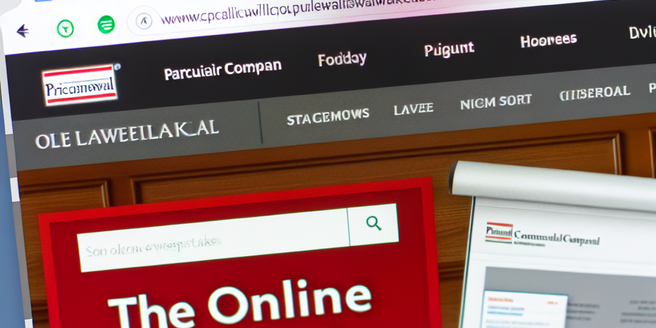 A homepage of a particular company website with a banner proclaiming an online sweepstake