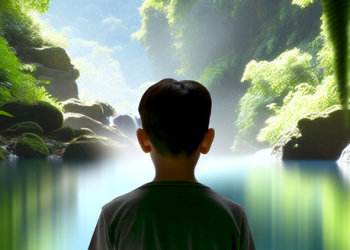 A man jogging in a park, representing physical exercise as a stress management tool