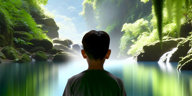 A man jogging in a park, representing physical exercise as a stress management tool