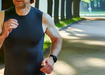 A person jogging in the park as a way to cope with stress