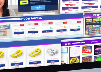 A screen showing multiple online sweepstakes portals