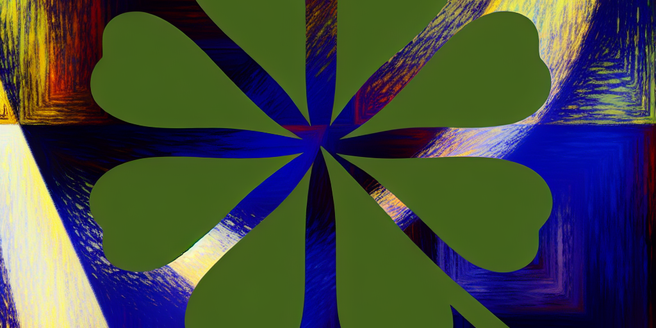 An image depicting the impact of luck in sweepstakes with a fourleaf clover symbol