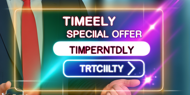 Digital banner presenting timely special offer from a business