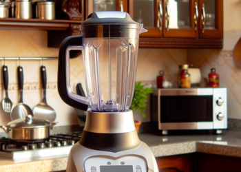 KitchenAid K400 blender with its unique design and advanced features, placed in a wellequipped kitchen setting.