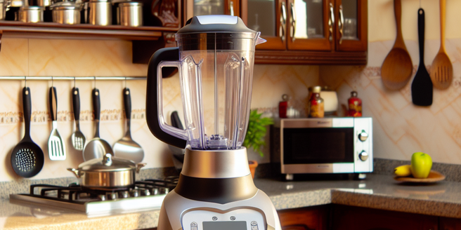 KitchenAid K400 blender with its unique design and advanced features, placed in a wellequipped kitchen setting.