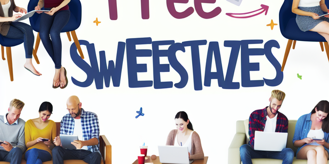 People participating freely in an online sweepstakes from their devices